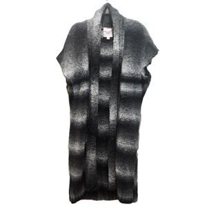 Romeo & Juliet Couture Ombre Stripe Long Open Knit Cardigan M